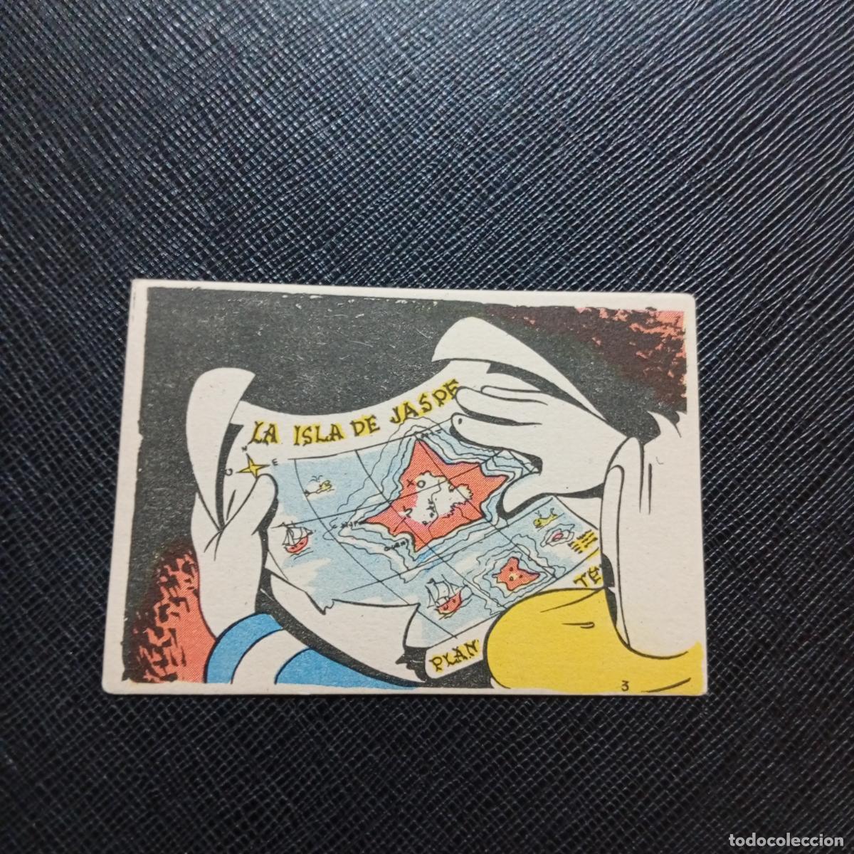 Coleccionismo cromos antiguos: 3 LA ISLA DE JASPE CHOCOLATES LLOVERAS DISNEY 1948 CROMO - SIN PEGAR - A214 PG262 B