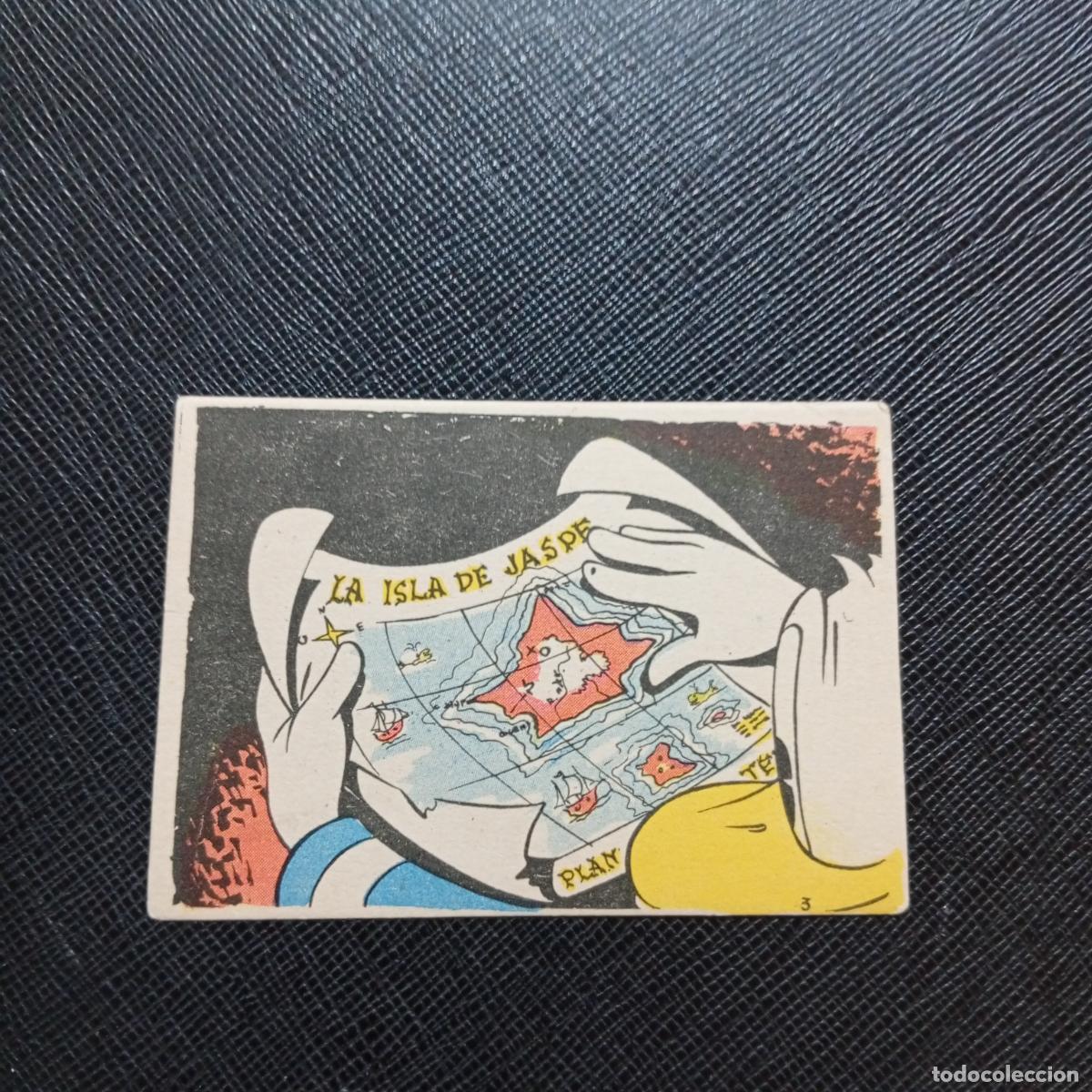 Coleccionismo cromos antiguos: 3 LA ISLA DE JASPE CHOCOLATES LLOVERAS DISNEY 1948 CROMO - SIN PEGAR - A214 PG271