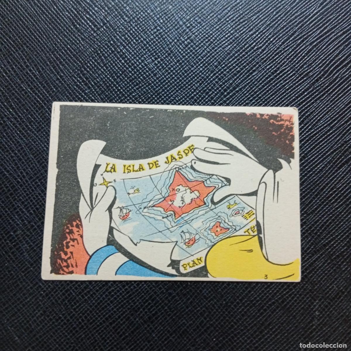 Coleccionismo cromos antiguos: 3 LA ISLA DE JASPE CHOCOLATES LLOVERAS DISNEY 1948 CROMO - SIN PEGAR - A214 PG289 B