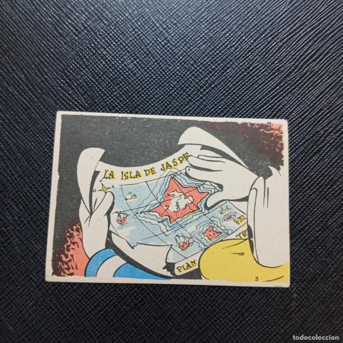 Coleccionismo cromos antiguos: 3 LA ISLA DE JASPE CHOCOLATES LLOVERAS DISNEY 1948 CROMO - SIN PEGAR - A214 PG298