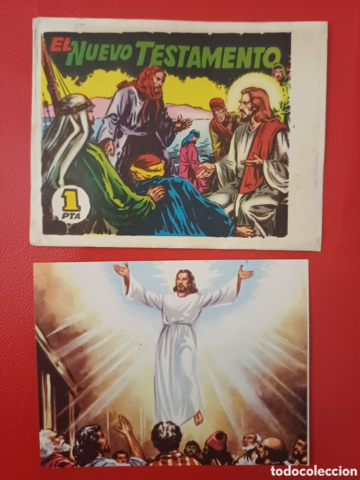 Coleccionismo cromos antiguos: Sobre cromos abierto mas 1 cromos El nuevo testamento,