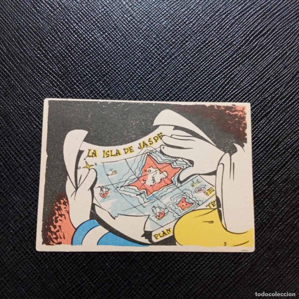 Coleccionismo cromos antiguos: 3 LA ISLA DE JASPE CHOCOLATES LLOVERAS DISNEY 1948 CROMO - SIN PEGAR - A214 PG307 B