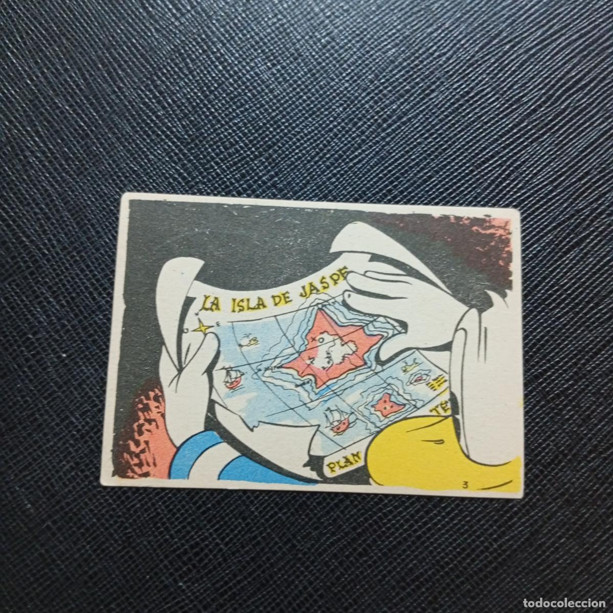 Coleccionismo cromos antiguos: 3 LA ISLA DE JASPE CHOCOLATES LLOVERAS DISNEY 1948 CROMO - SIN PEGAR - A214 PG316 B