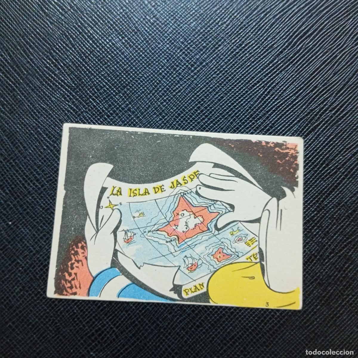Coleccionismo cromos antiguos: 3 LA ISLA DE JASPE CHOCOLATES LLOVERAS DISNEY 1948 CROMO - SIN PEGAR - A214 PG325
