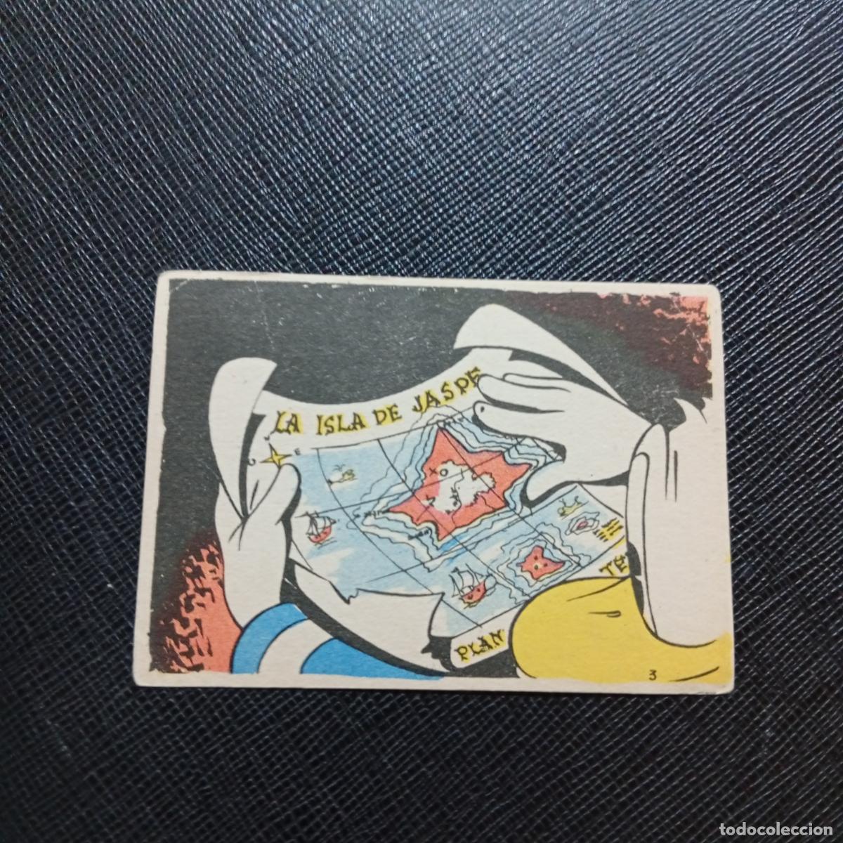 Coleccionismo cromos antiguos: 3 LA ISLA DE JASPE CHOCOLATES LLOVERAS DISNEY 1948 CROMO - SIN PEGAR - A214 PG325 B