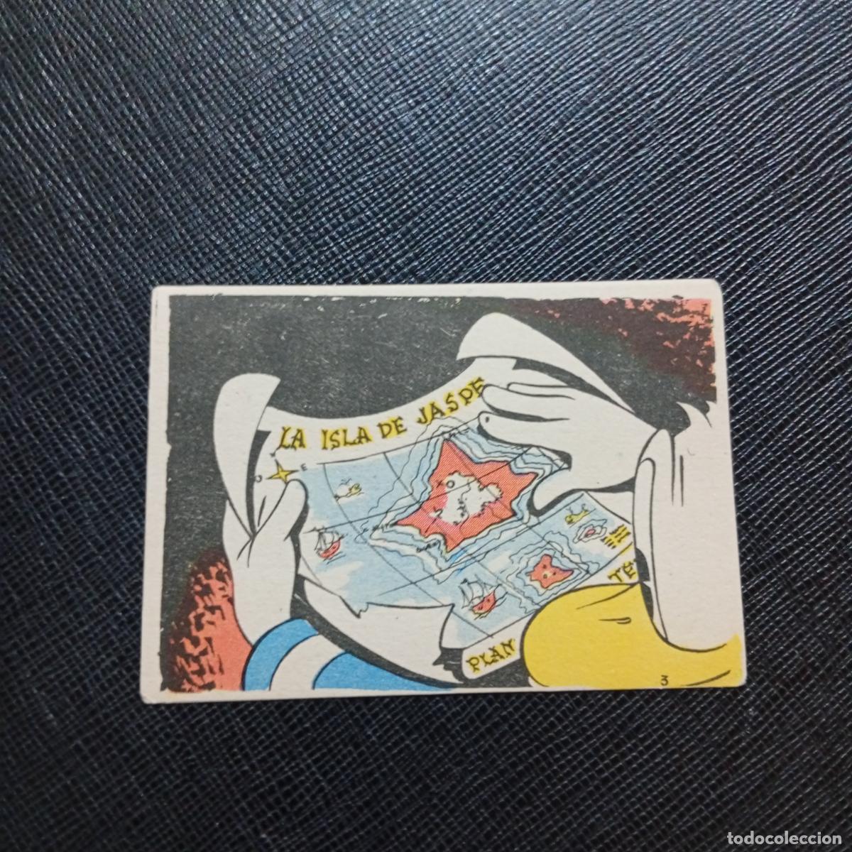 Coleccionismo cromos antiguos: 3 LA ISLA DE JASPE CHOCOLATES LLOVERAS DISNEY 1948 CROMO - SIN PEGAR - A214 PG334 B
