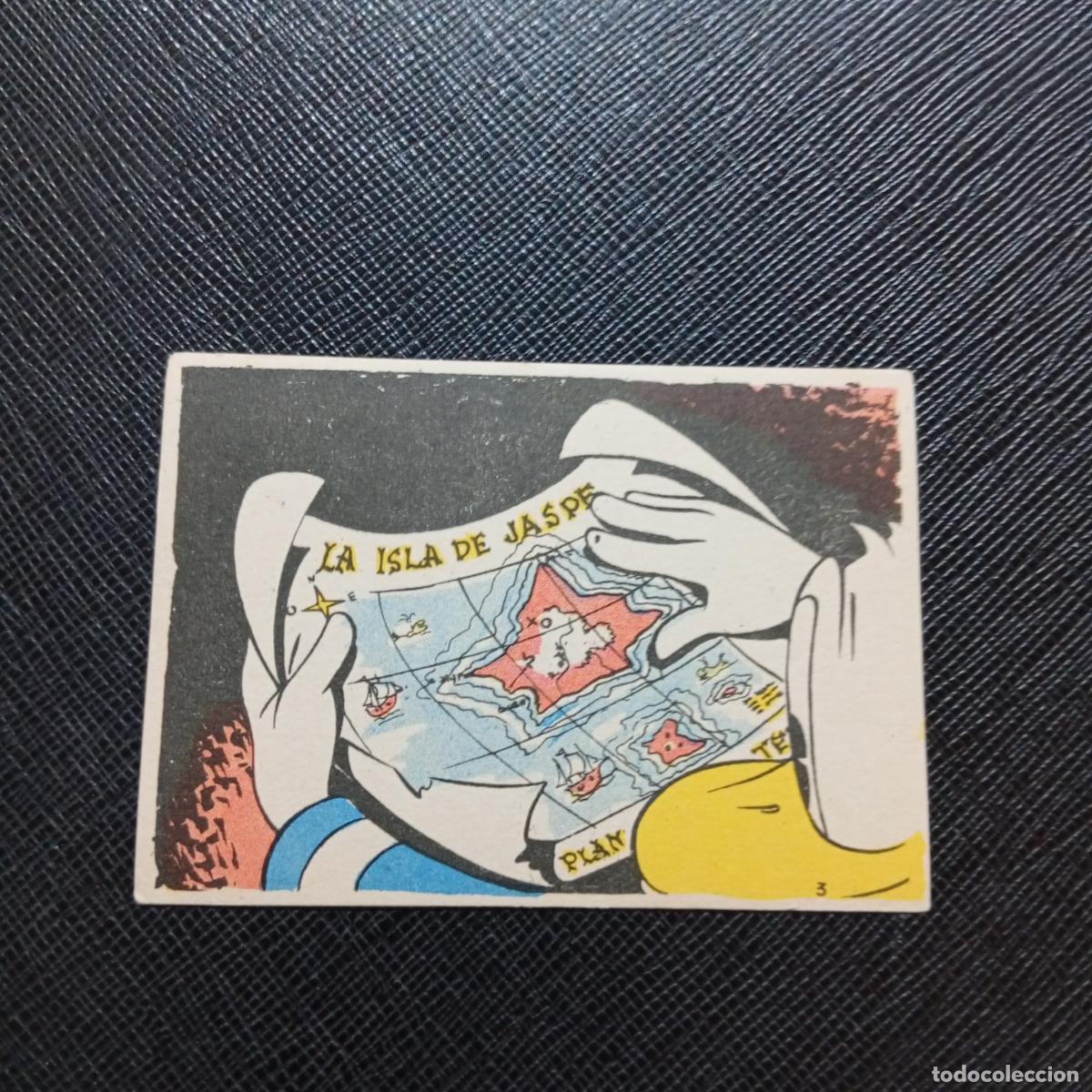Coleccionismo cromos antiguos: 3 LA ISLA DE JASPE CHOCOLATES LLOVERAS DISNEY 1948 CROMO - SIN PEGAR - A214 PG343 B