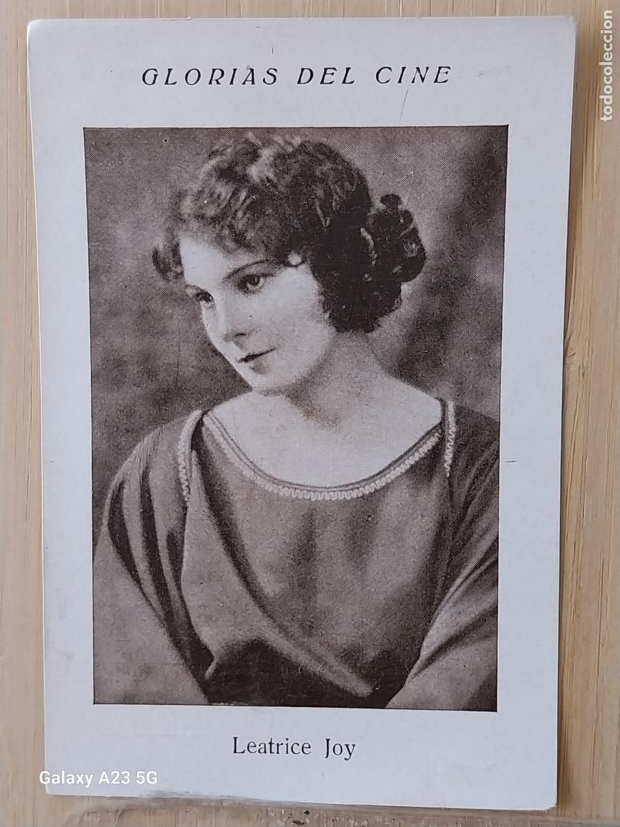 Coleccionismo cromos antiguos: LEATRICE JOY GLORIAS CINE CROMO 3 CHOCOLATES RIUCORD PUBLICIDAD * 11.2X7.8CMS ORIGINAL *