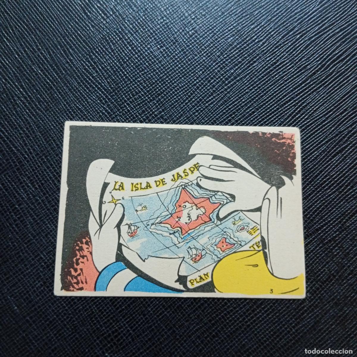 Coleccionismo cromos antiguos: 3 LA ISLA DE JASPE CHOCOLATES LLOVERAS DISNEY 1948 CROMO - SIN PEGAR - A214 PG352 B
