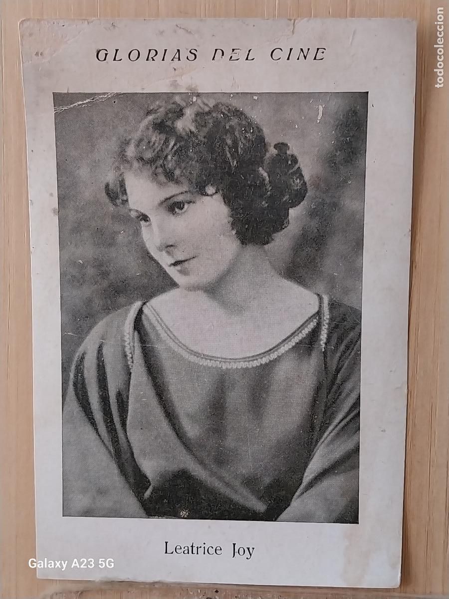 Coleccionismo cromos antiguos: LEATRICE JOY GLORIAS CINE CROMO 3 CHOCOLATES JUNCOSA PUBLICIDAD * 11.2X7.8CMS ORIGINAL *