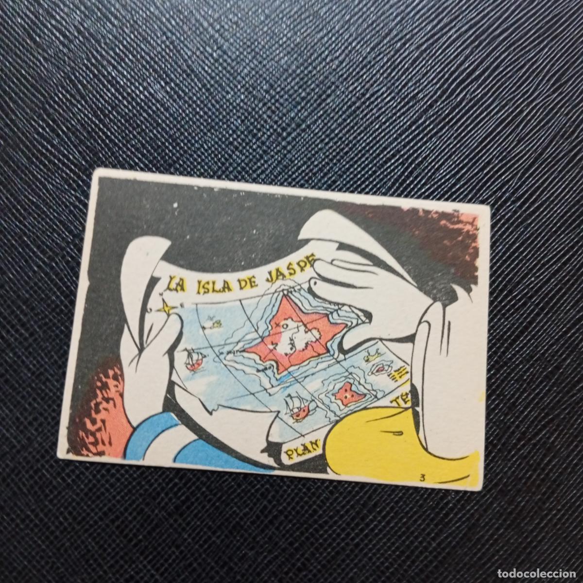 Coleccionismo cromos antiguos: 3 LA ISLA DE JASPE CHOCOLATES LLOVERAS DISNEY 1948 CROMO - SIN PEGAR - A214 PG361