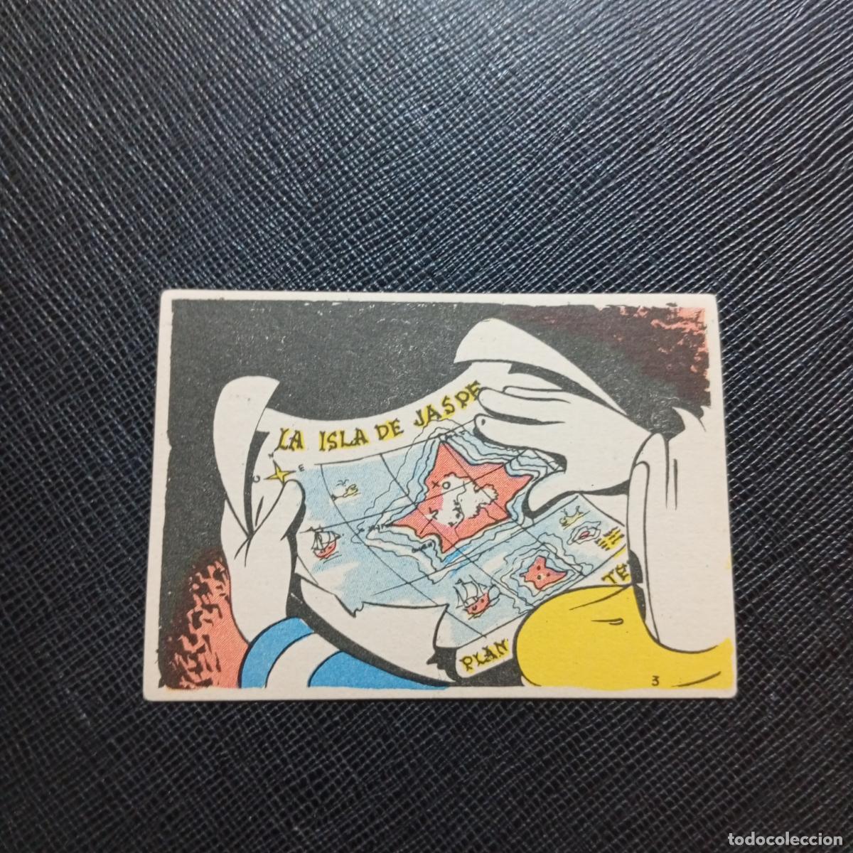 Coleccionismo cromos antiguos: 3 LA ISLA DE JASPE CHOCOLATES LLOVERAS DISNEY 1948 CROMO - SIN PEGAR - A214 PG361 B