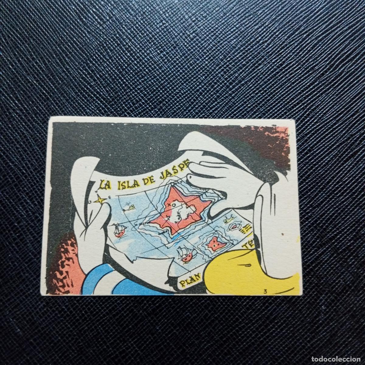 Coleccionismo cromos antiguos: 3 LA ISLA DE JASPE CHOCOLATES LLOVERAS DISNEY 1948 CROMO - SIN PEGAR - A214 PG370 B