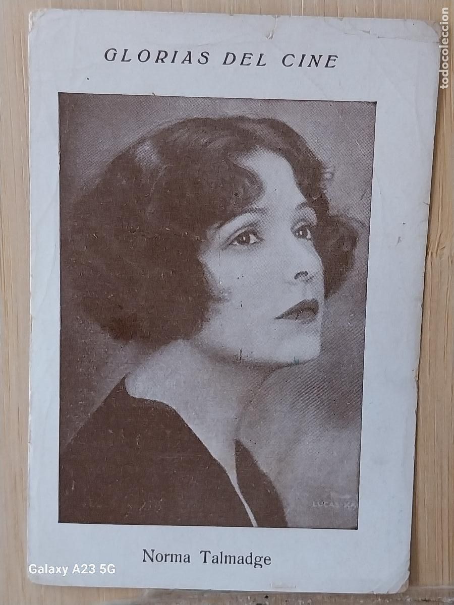 Sammeln alte Sammelbilder: NORMA TALMADGE GLORIAS CINE CROMO 2 CHOCOLATES BUBI PUBLICIDAD * 11.2X7.8CMS ORIGINAL *