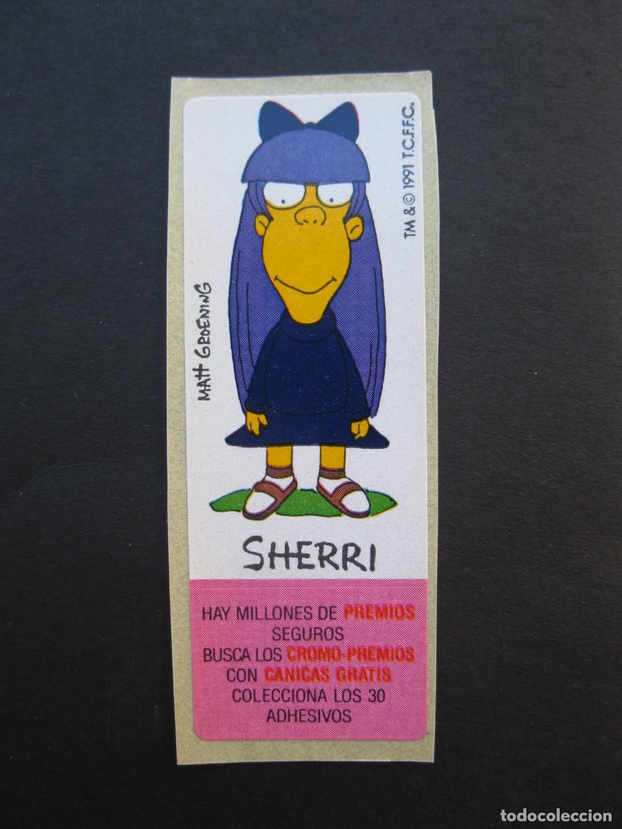 Coleccionismo cromos antiguos: CROMO - SHERRI - CHICLES LOS SIMPSON - NUNCA PEGADO.