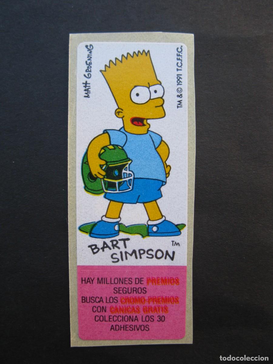Coleccionismo cromos antiguos: CROMO - BART SIMPSON - CHICLES LOS SIMPSON - NUNCA PEGADO.