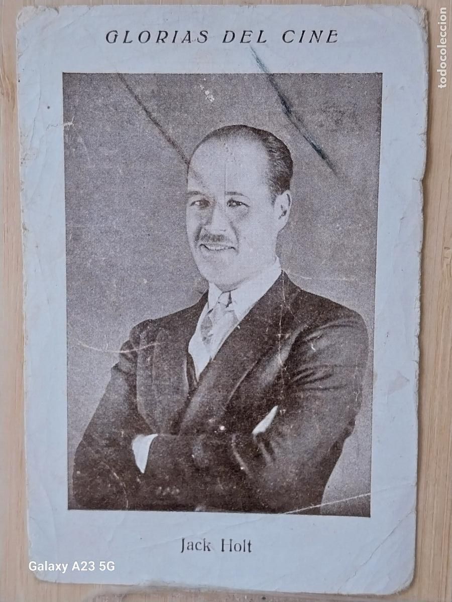 Coleccionismo cromos antiguos: JACK HOLT GLORIAS CINE CROMO 18 SIN PUBLICIDAD * 11.2X7.8CMS ORIGINAL *