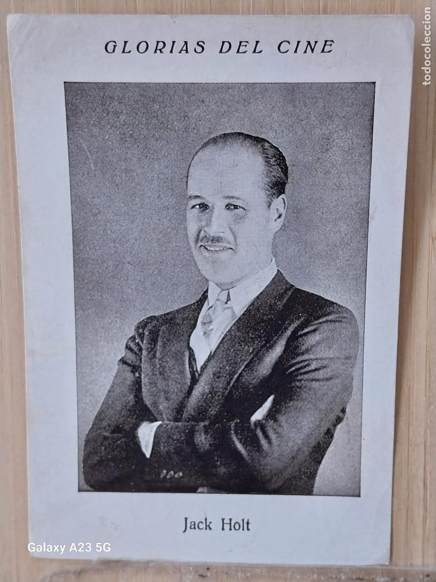 Coleccionismo cromos antiguos: JACK HOLT GLORIAS CINE CROMO 18 SIN PUBLICIDAD * 11.2X7.8CMS ORIGINAL