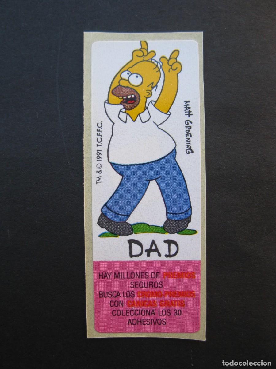 Coleccionismo cromos antiguos: CROMO - DAD - CHICLES LOS SIMPSON - NUNCA PEGADO.