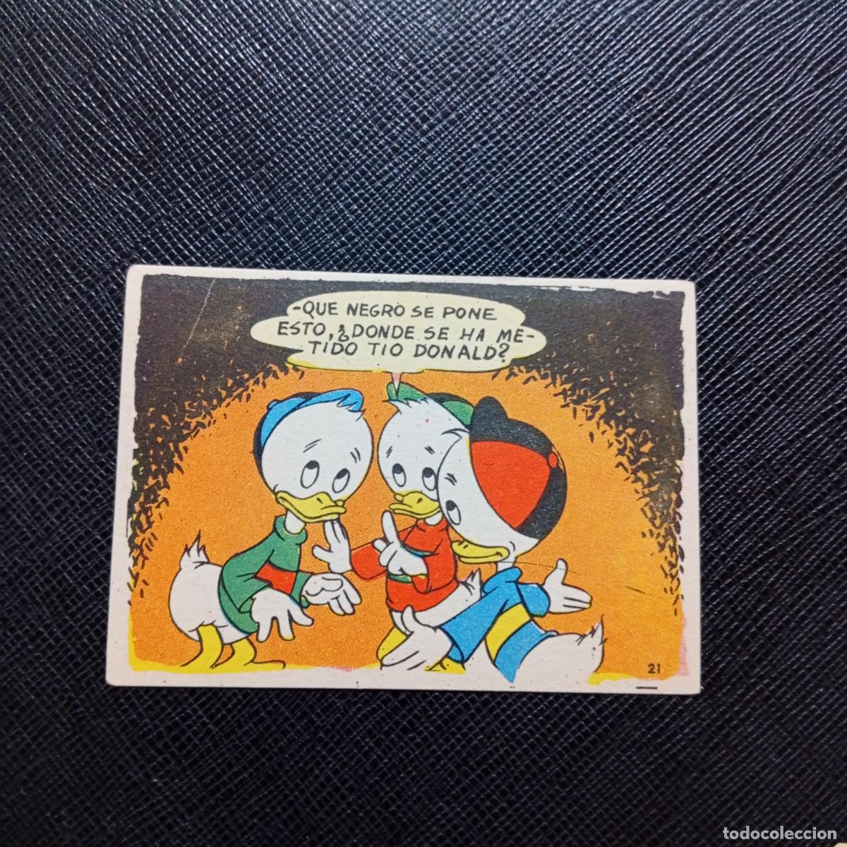 Coleccionismo cromos antiguos: 21 LA ISLA DE JASPE CHOCOLATES LLOVERAS DISNEY 1948 CROMO - SIN PEGAR - A214 PG442
