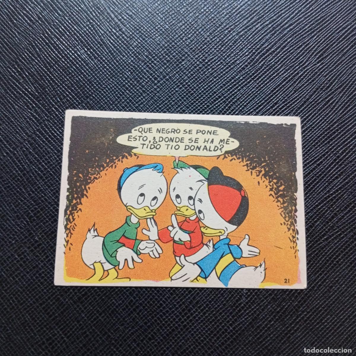 Coleccionismo cromos antiguos: 21 LA ISLA DE JASPE CHOCOLATES LLOVERAS DISNEY 1948 CROMO - SIN PEGAR - A214 PG505 B