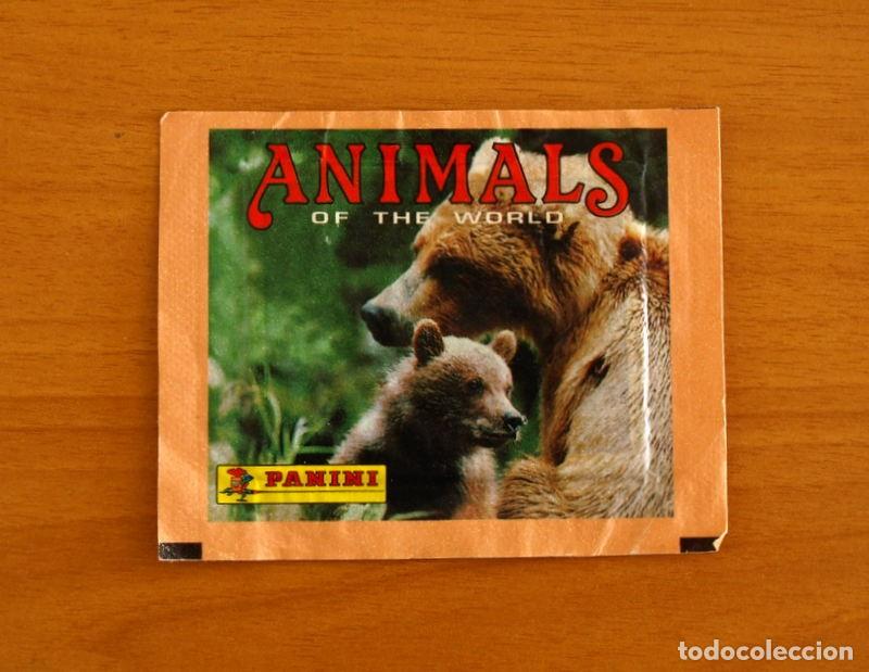Coleccionismo cromos antiguos: Sobre sin abrir - Animales del mundo, Animals of the World - Editorial Panini