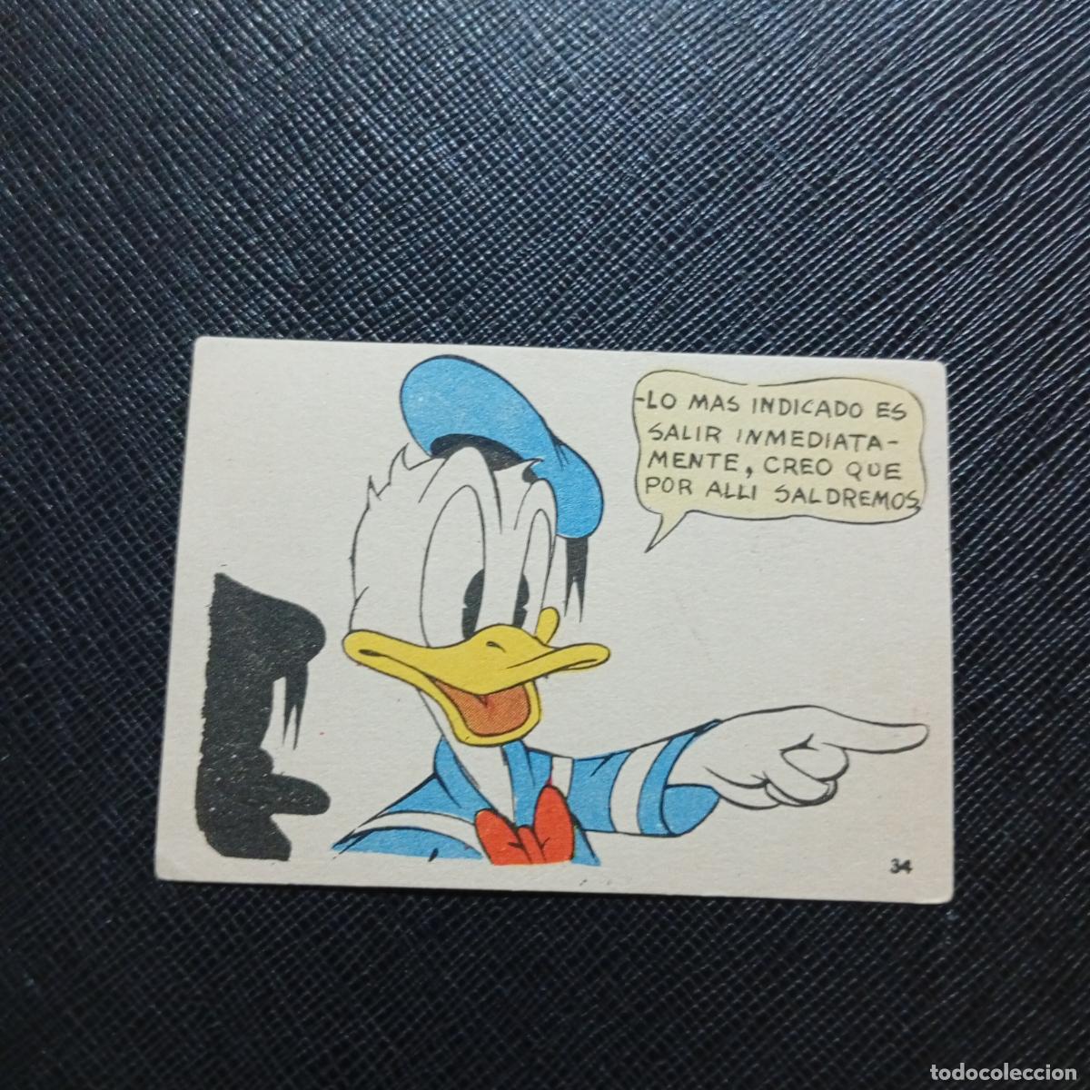 Coleccionismo cromos antiguos: 34 LA ISLA DE JASPE CHOCOLATES LLOVERAS DISNEY 1948 CROMO - SIN PEGAR - A214 PG469 B
