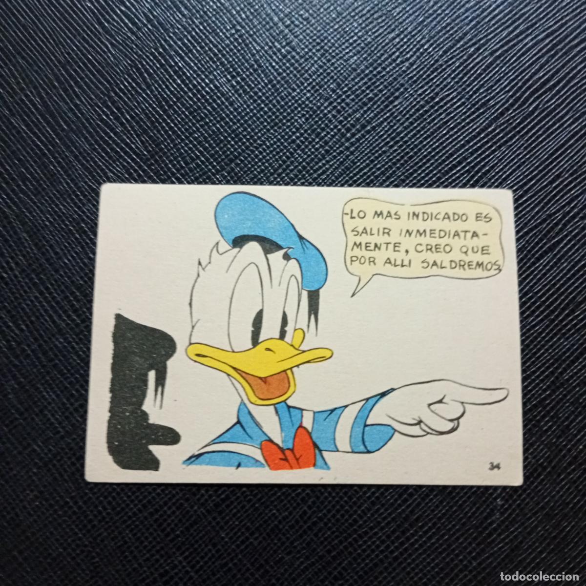 Coleccionismo cromos antiguos: 34 LA ISLA DE JASPE CHOCOLATES LLOVERAS DISNEY 1948 CROMO - SIN PEGAR - A214 PG478