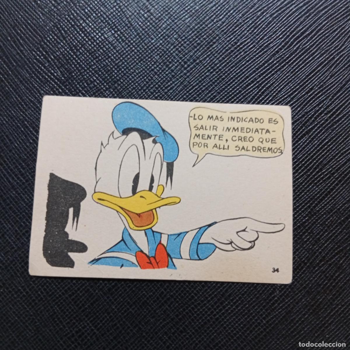 Coleccionismo cromos antiguos: 34 LA ISLA DE JASPE CHOCOLATES LLOVERAS DISNEY 1948 CROMO - SIN PEGAR - A214 PG487 B