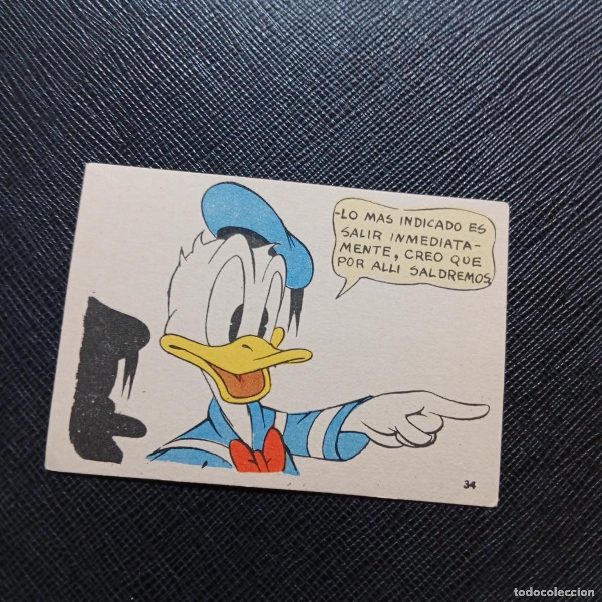 Coleccionismo cromos antiguos: 34 LA ISLA DE JASPE CHOCOLATES LLOVERAS DISNEY 1948 CROMO - SIN PEGAR - A214 PG496