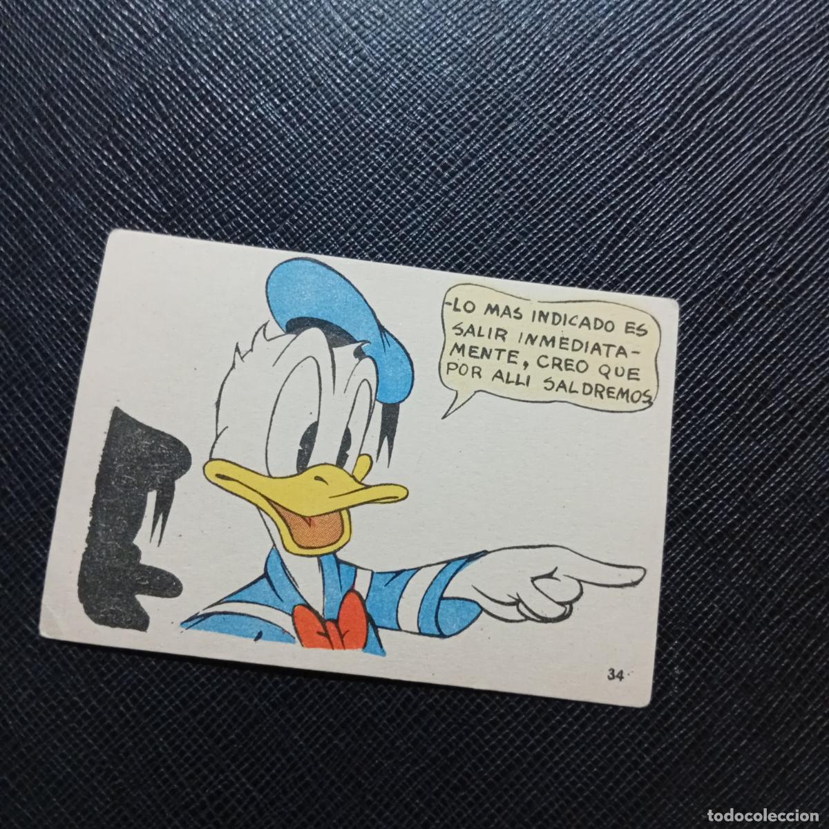 Coleccionismo cromos antiguos: 34 LA ISLA DE JASPE CHOCOLATES LLOVERAS DISNEY 1948 CROMO - SIN PEGAR - A214 PG496 B