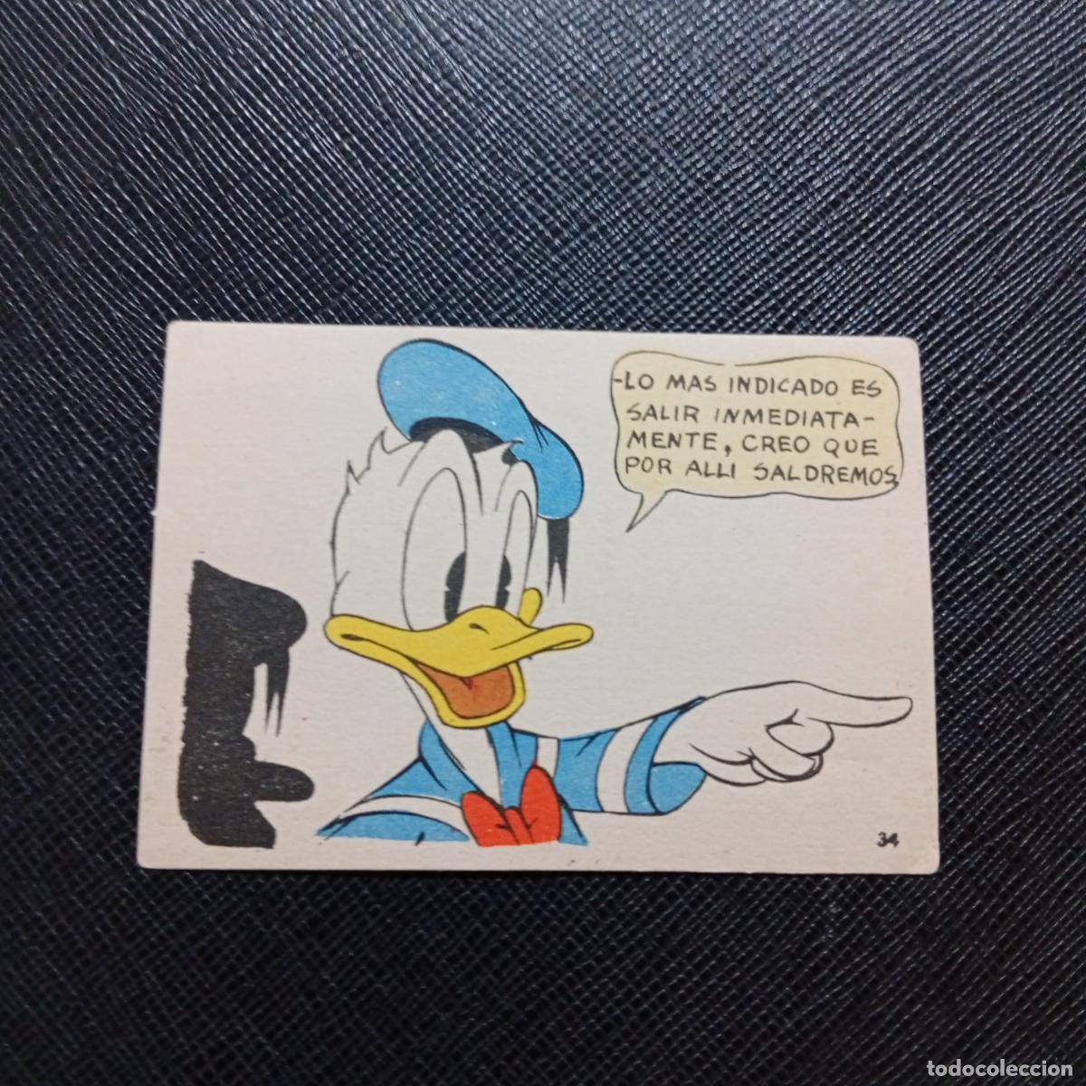 Coleccionismo cromos antiguos: 34 LA ISLA DE JASPE CHOCOLATES LLOVERAS DISNEY 1948 CROMO - SIN PEGAR - A214 PG397