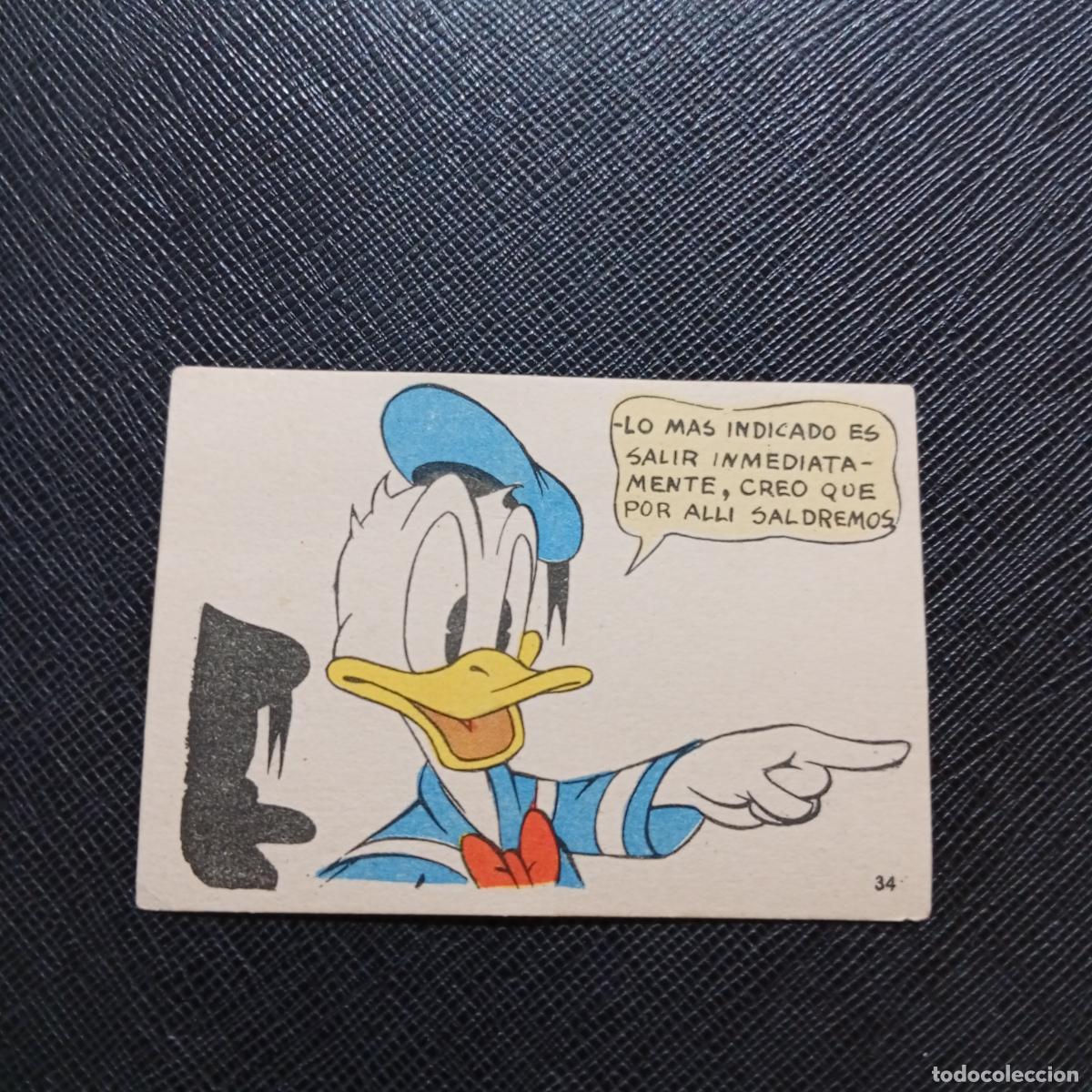 Coleccionismo cromos antiguos: 34 LA ISLA DE JASPE CHOCOLATES LLOVERAS DISNEY 1948 CROMO - SIN PEGAR - A214 PG406