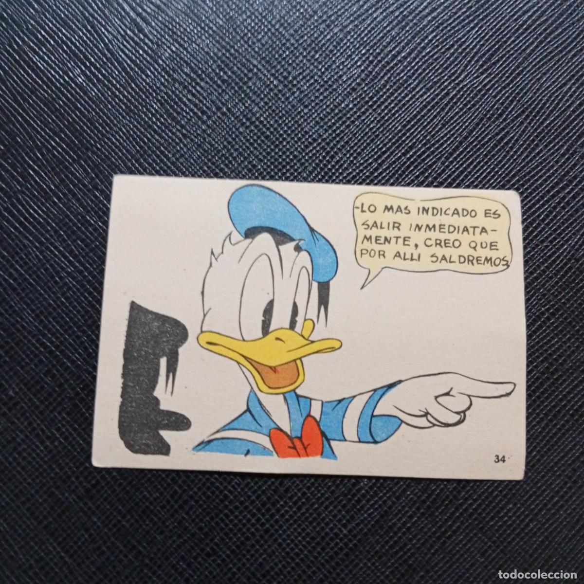 Coleccionismo cromos antiguos: 34 LA ISLA DE JASPE CHOCOLATES LLOVERAS DISNEY 1948 CROMO - SIN PEGAR - A214 PG406 B