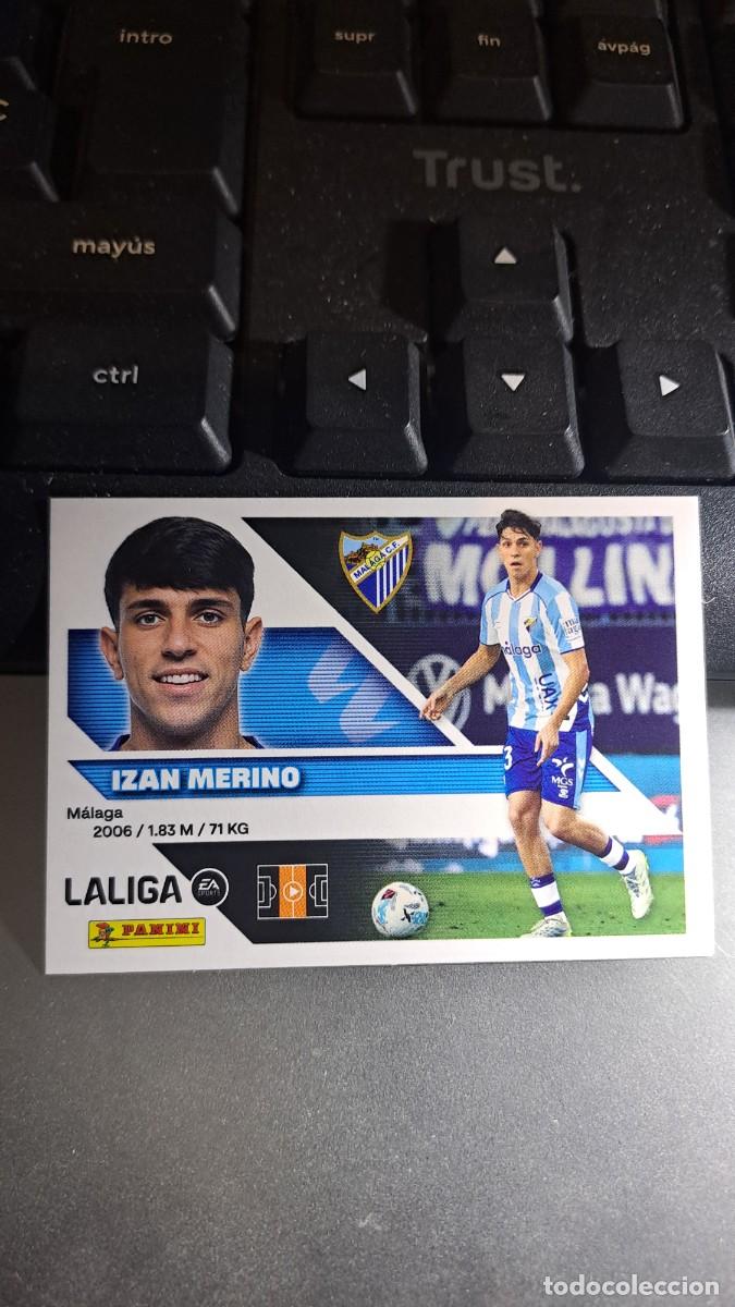 Coleccionismo cromos antiguos: CROMO IZAN MERINO 11 MALAGA LIGA 2026 2027 26 27 ESTE PANINI NUNCA PEGADO