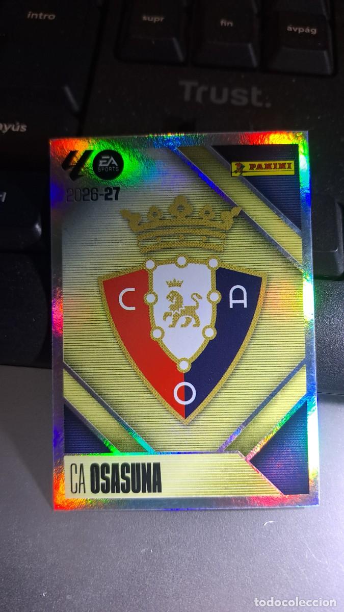 Coleccionismo cromos antiguos: CROMO ESCUDO OSASUNA 1 LIGA 2026 2027 26 27 ESTE PANINI NUNCA PEGADO