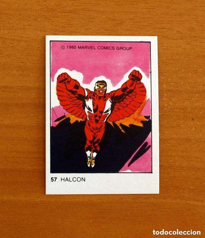 Colecionismo Cromos antigos: Superh&eacute;roes - N&ordm; 57, Halc&oacute;n - Marvel 1980 Comics Group - Chocolates Terrabusi - Nunca pegado