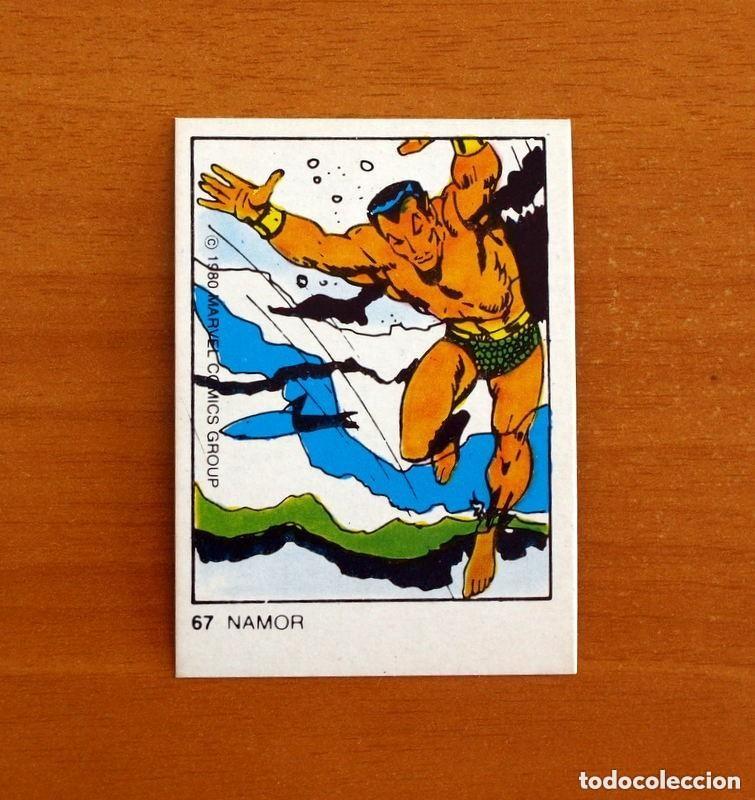 Sammeln alte Sammelbilder: Superh&eacute;roes - N&ordm; 67, Namor - Marvel 1980 Comics Group - Chocolates Terrabusi - Nunca pegado