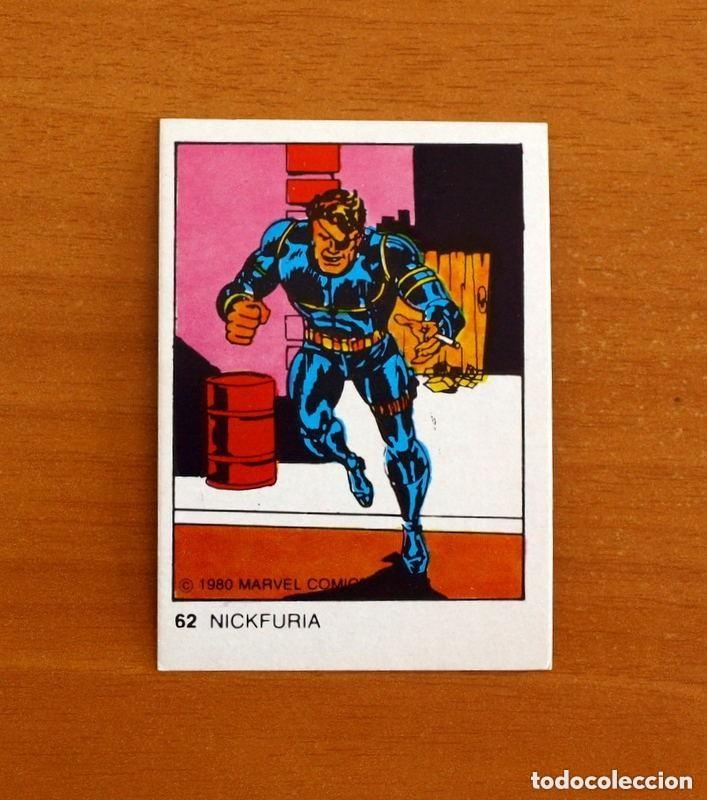 Collezionismo Figurine antiche: Superh&eacute;roes - N&ordm; 62, Nick Furia - Marvel 1980 Comics Group - Chocolates Terrabusi - Nunca pegado