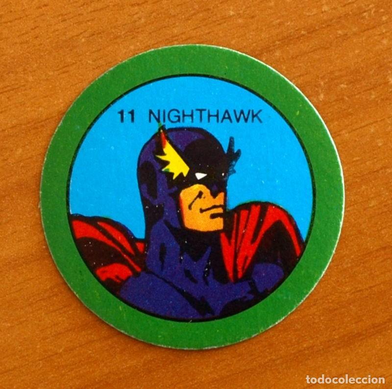 Collezionismo Figurine antiche: Superh&eacute;roes - N&ordm; 11 Nighthawk - Marvel 1980 Comics Group - Chocolates Terrabusi - Nunca pegado