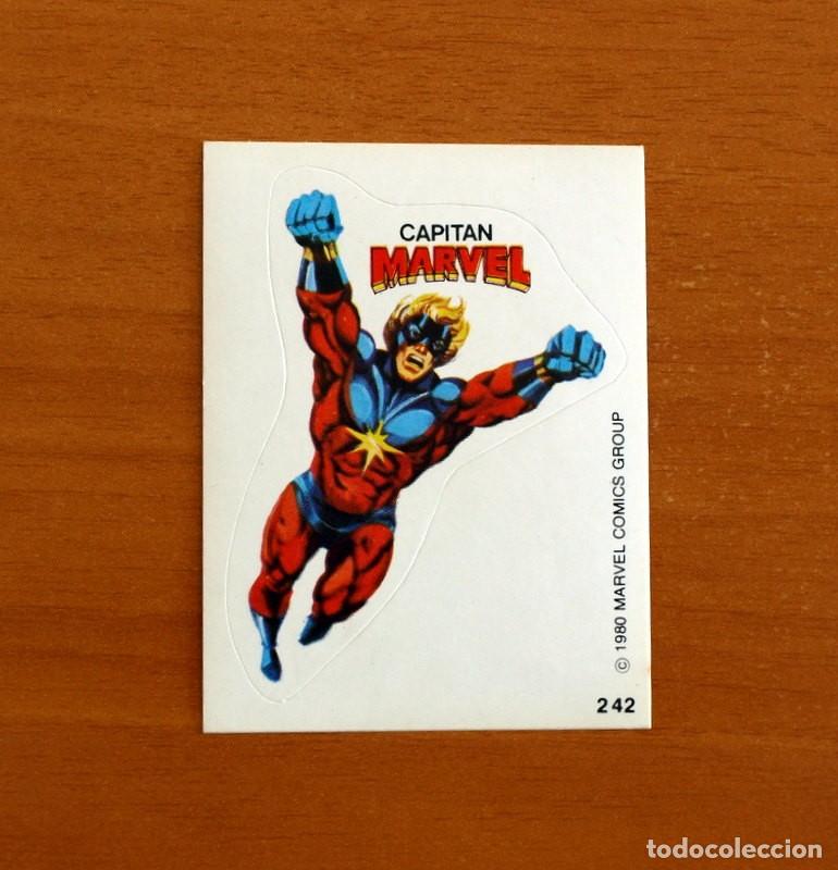 Colecionismo Cromos antigos: Superh&eacute;roes - N&ordm; 242 Capit&aacute;n Marvel - Marvel 1980 Comics Group - Chocolates Terrabusi - Nunca pegado