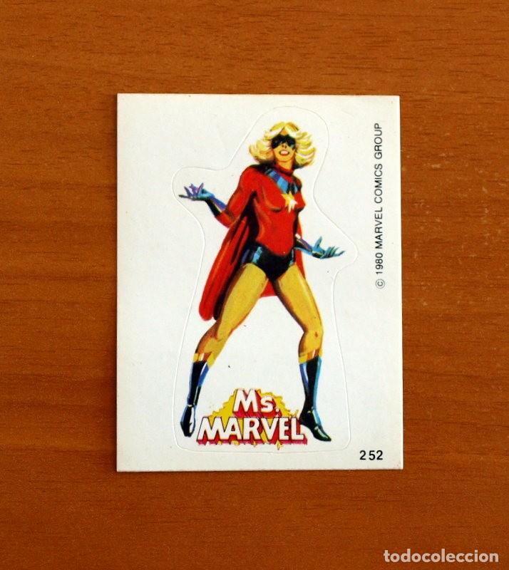 Colecionismo Cromos antigos: Superh&eacute;roes - N&ordm; 252 Ms. Marvel - Marvel 1980 Comics Group - Chocolates Terrabusi - Nunca pegado