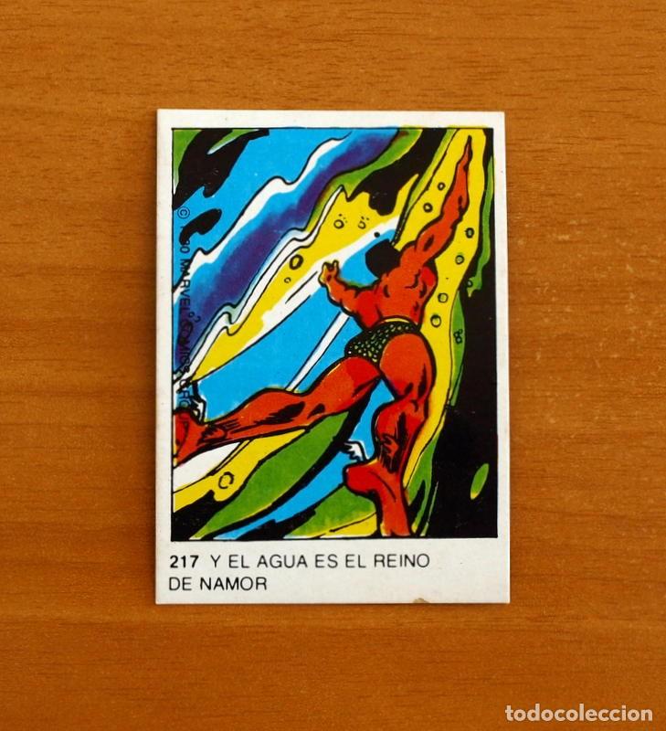 Sammeln alte Sammelbilder: Superh&eacute;roes - N&ordm; 217 Namor - Marvel 1980 Comics Group - Chocolates Terrabusi - Nunca pegado