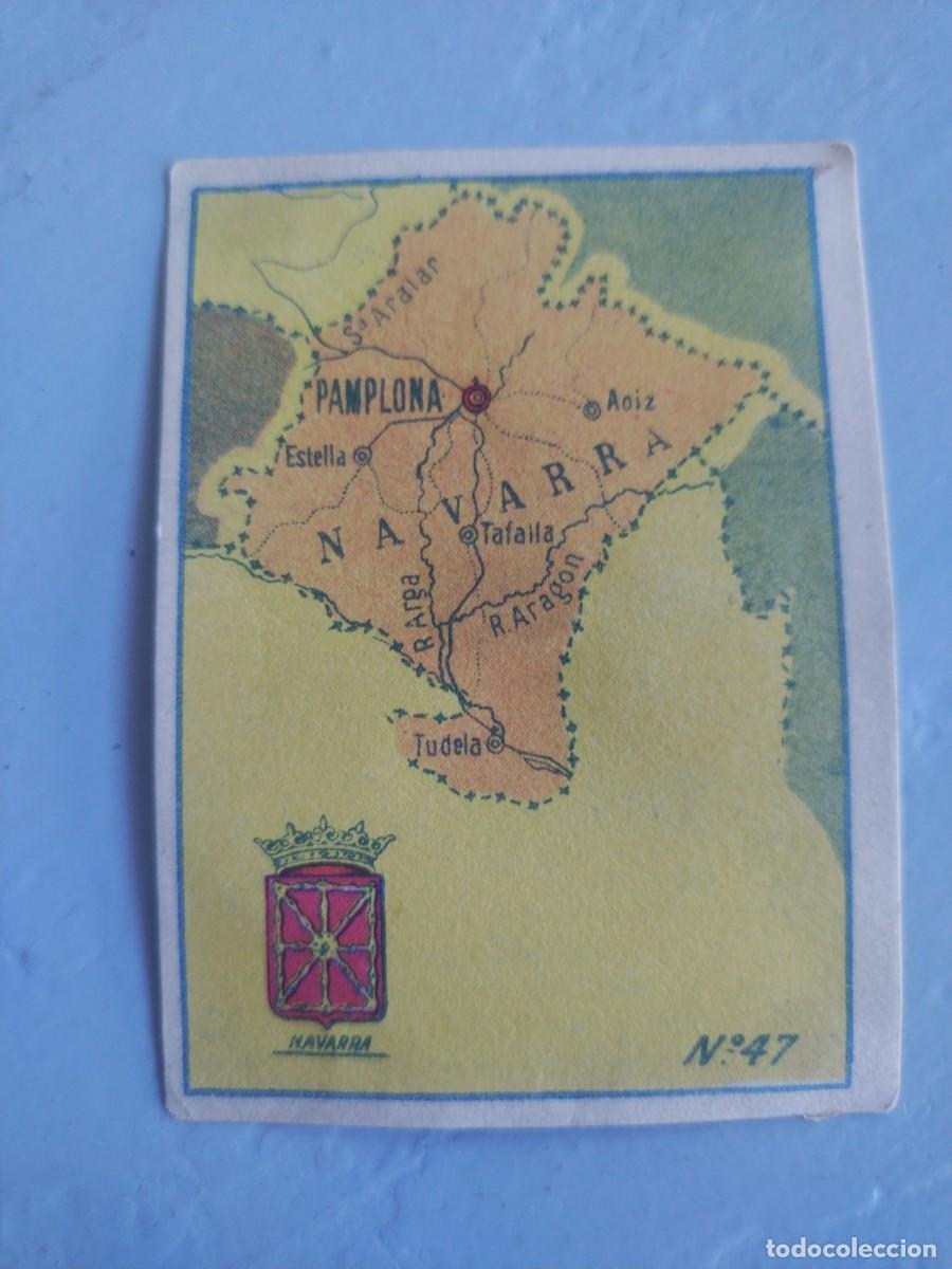 Coleccionismo cromos antiguos: Cromo Navarra del album MAPAS PROVINCIAS DE ESPA&Ntilde;A. Caramelos La Fuensanta. A&ntilde;os 30-40