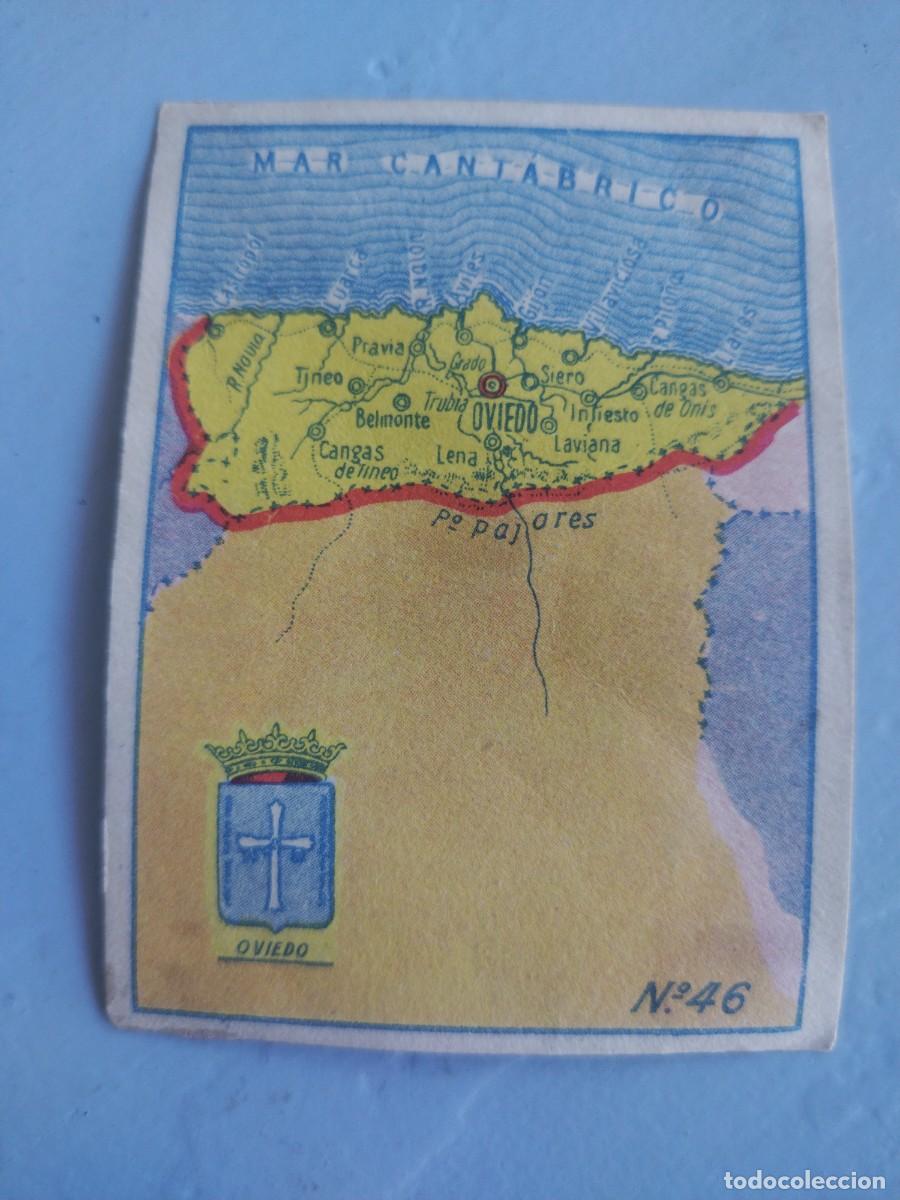Coleccionismo cromos antiguos: Cromo Oviedo del album MAPAS PROVINCIAS DE ESPA&Ntilde;A. Caramelos La Fuensanta. A&ntilde;os 30-40