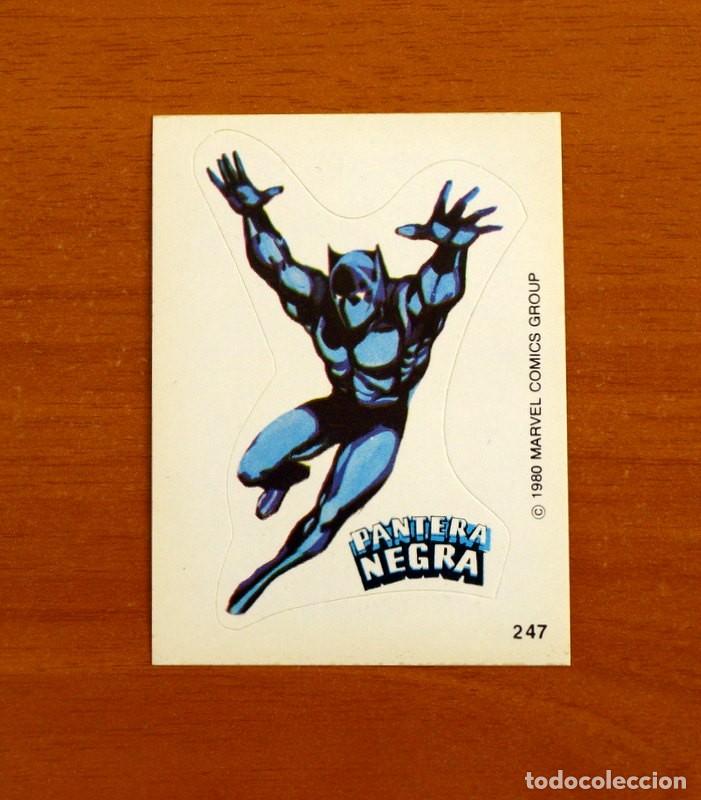 Sammeln alte Sammelbilder: Superh&eacute;roes - N&ordm; 247 Pantera Negra - Marvel 1980 Comics Group - Chocolates Terrabusi - Nunca pegado