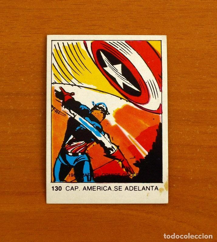 Sammeln alte Sammelbilder: Superh&eacute;roes - N&ordm; 130, Capit&aacute;n Am&eacute;rica - Marvel 1980 Comics Group -Chocolates Terrabusi -Nunca pegado