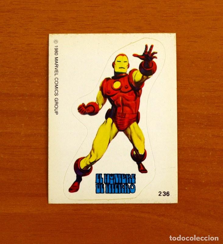 Colecionismo Cromos antigos: Superh&eacute;roes - N&ordm; 236, El Hombre de Hierro - Marvel Comics 1980 - Chocolates Terrabusi - Nunca pegado