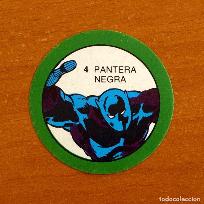 Sammeln alte Sammelbilder: Superh&eacute;roes - N&ordm; 4 Pantera Negra - Marvel 1980 Comics Group - Chocolates Terrabusi - Nunca pegado