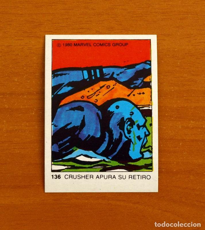 Sammeln alte Sammelbilder: Superh&eacute;roes - N&ordm; 136 Crusher - Marvel 1980 Comics Group - Chocolates Terrabusi - Nunca pegado